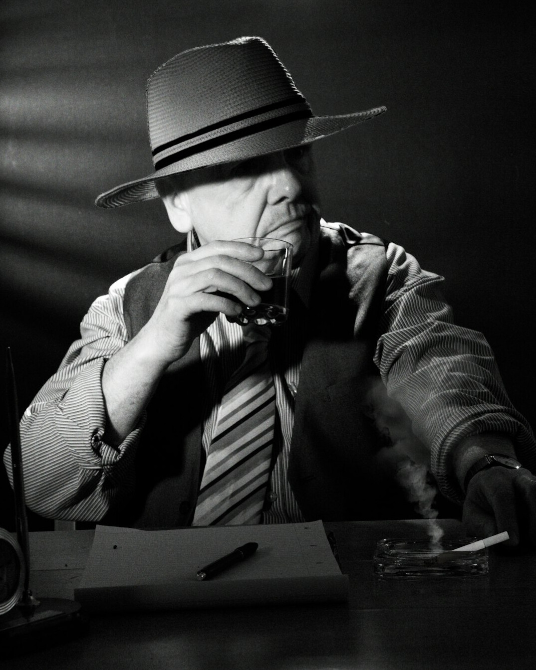 detective looking at unsolved case